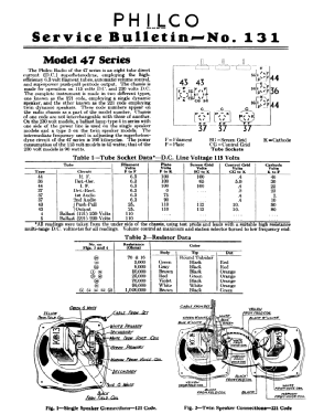 Chassis ch= 47-E Code 125; Philco, Philadelphia (ID = 2809022) Radio