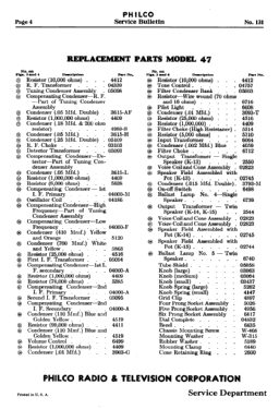 Chassis ch= 47-E Code 125; Philco, Philadelphia (ID = 2809025) Radio