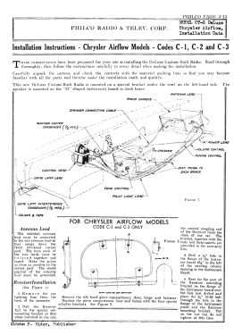 Chrysler Airflow ; Philco, Philadelphia (ID = 2909431) Radio