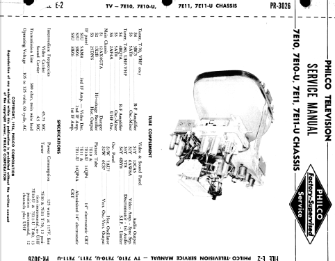 E2002C Ch= 7E10; Philco, Philadelphia (ID = 1410132) Television