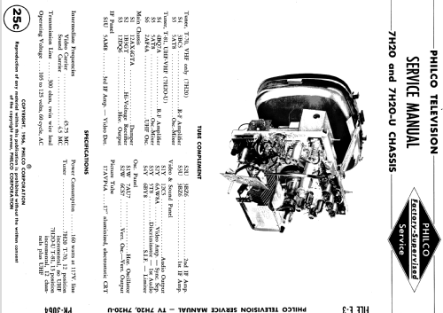 E3034SA Ch= 7H20; Philco, Philadelphia (ID = 1411174) Television