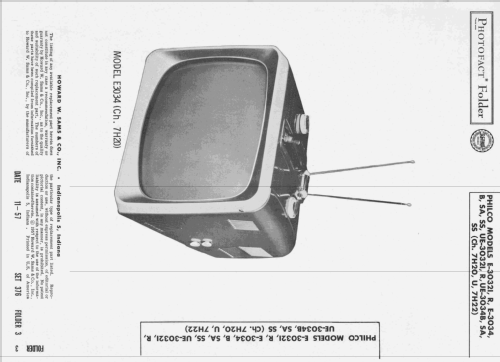 E3034SA Ch= 7H20; Philco, Philadelphia (ID = 2459658) Televisión