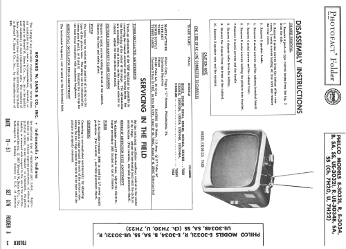 E3034SS Ch= 7H20; Philco, Philadelphia (ID = 2459677) Télévision