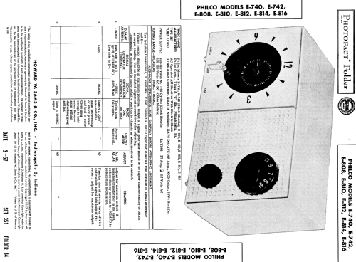 E-740 ; Philco, Philadelphia (ID = 1859381) Radio