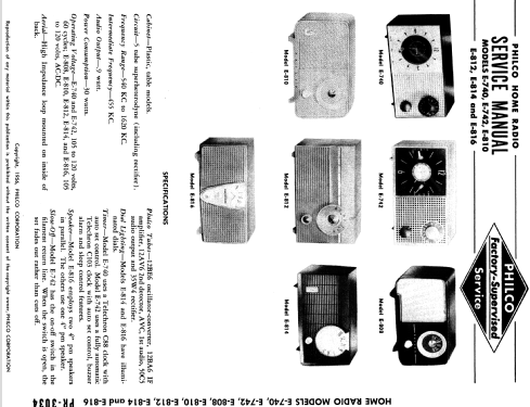 E-808 ; Philco, Philadelphia (ID = 1860578) Radio