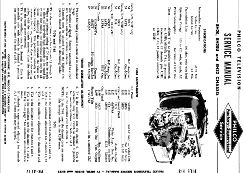F3035SA Ch= 8H20; Philco, Philadelphia (ID = 1153883) Televisión