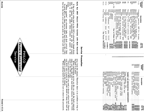 F4310L Ch= 8L41; Philco, Philadelphia (ID = 1149128) Television