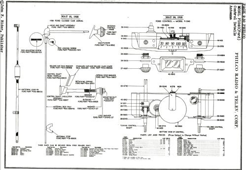 F-1540 Ford; Philco, Philadelphia (ID = 831388) Car Radio