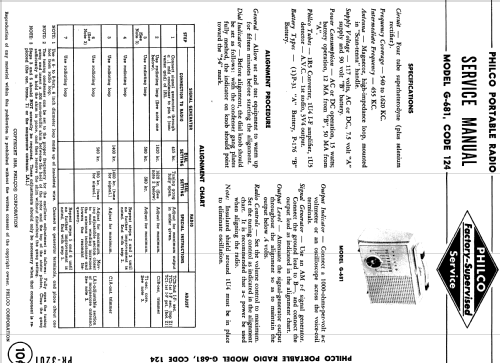 Scantenna G-681 Code 124; Philco, Philadelphia (ID = 1169180) Radio