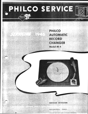 M-4 Automatic Record Changer; Philco, Philadelphia (ID = 2931424) R-Player