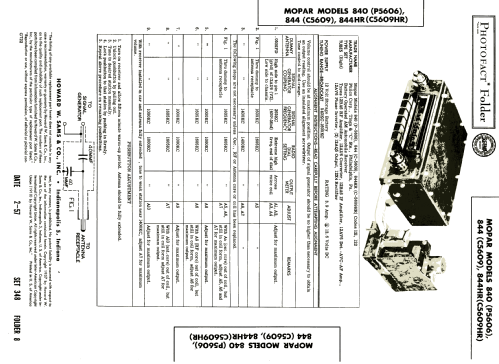 Mopar 840 P-5605; Philco, Philadelphia (ID = 1852872) Car Radio