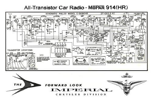 Mopar 914-HR Ch= C-5690HR; Philco, Philadelphia (ID = 1318147) Car Radio