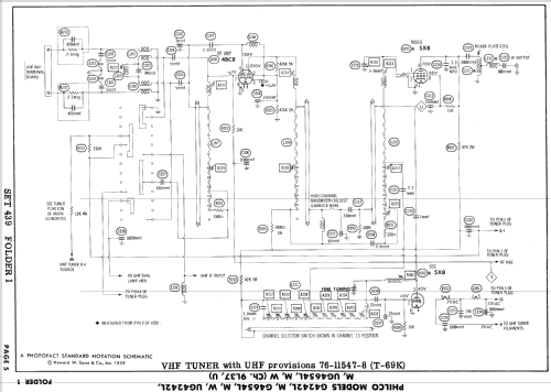 Predicta Holiday G4242L Ch= 9L37; Philco, Philadelphia (ID = 879774) Television