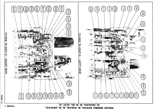 Predicta Holiday G4242L Ch= 9L37; Philco, Philadelphia (ID = 879784) Television