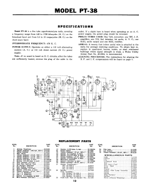 PT-38 Transitone; Philco, Philadelphia (ID = 2915068) Radio