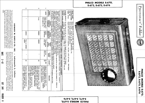 E-670 'Rancher' Code 124; Philco, Philadelphia (ID = 529146) Radio