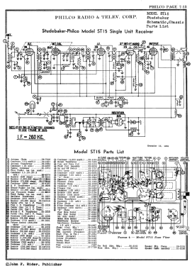 ST-15 Studebaker; Philco, Philadelphia (ID = 2861270) Car Radio