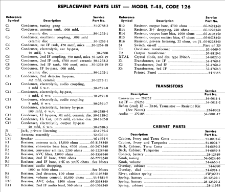 T-45 Code 126; Philco, Philadelphia (ID = 1179121) Radio