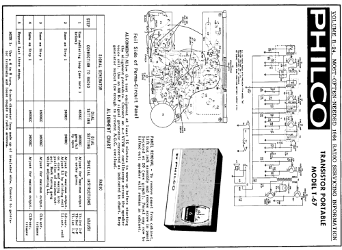 6 Transistor T-67 ; Philco, Philadelphia (ID = 180056) Radio
