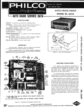 W-6234 ; Philco, Philadelphia (ID = 2923598) Car Radio