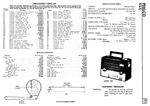 466 ; Philco Products Ltd. (ID = 2265330) Radio