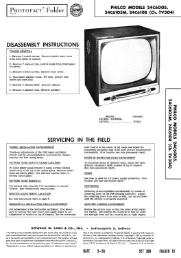 24C6105M Ch= TV304; Philco, Philadelphia (ID = 2764660) Télévision