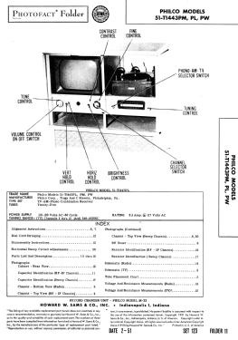 51-T1443PW; Philco, Philadelphia (ID = 2851134) Televisore