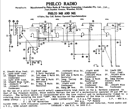 94B; Philco Radio & (ID = 777238) Radio