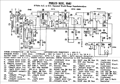 954U; Philco Radio & (ID = 777951) Radio