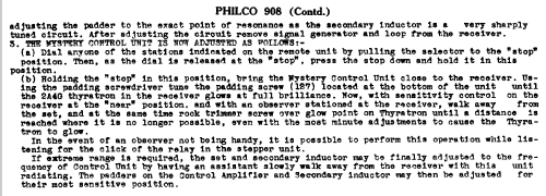 Mystery Control 908; Philco Radio & (ID = 777690) Radio