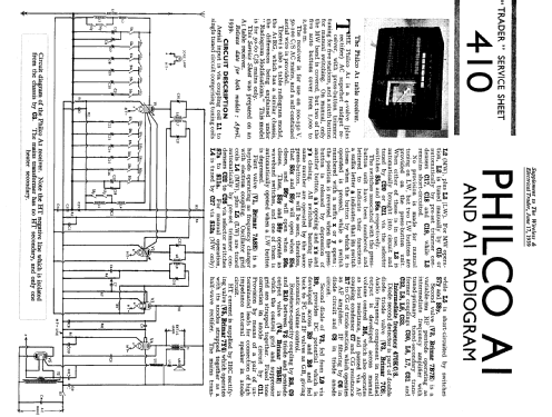 A1; Philco Radio & (ID = 1257423) Radio