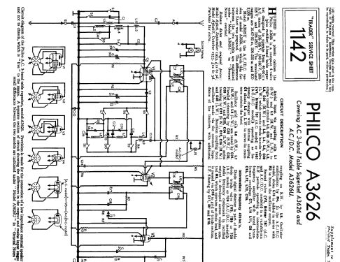 A3626; Philco Radio & (ID = 1049986) Radio