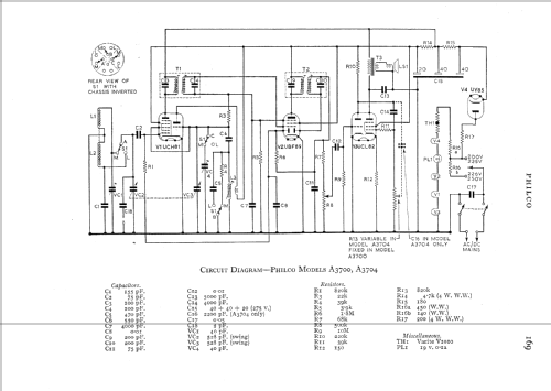 A3700; Philco Radio & (ID = 563480) Radio