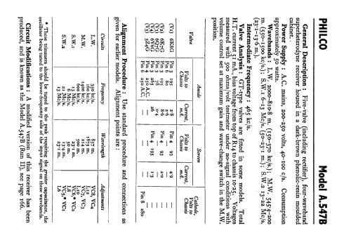 A547B; Philco Radio & (ID = 274031) Radio