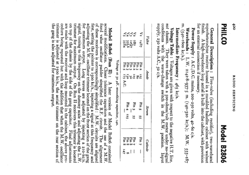 B2806; Philco Radio & (ID = 545557) Radio