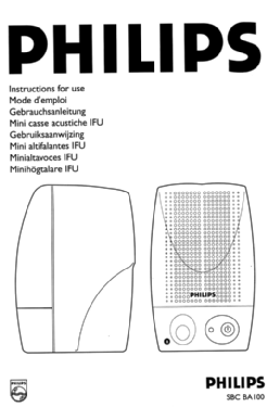 Active Speaker System SBC BA100; Philips; Eindhoven (ID = 2713169) Speaker-P