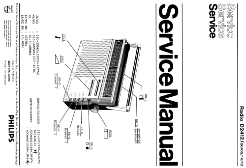 Portable Radio D2412 /00 /05 /14 /19; Philips; Eindhoven (ID = 1991529) Radio