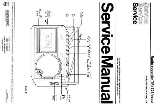 Radiorecorder TR1728 /00R /03R /04R /05R /06R /09R /13R /18R; Philips; Eindhoven (ID = 1913188) Radio