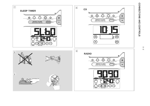 CD Clock Radio with Digital Tuning AJ3980 /00; Philips 飞利浦; (ID = 2566684) Radio