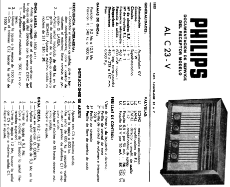 ALC23-V; Philips Argentina, (ID = 829916) Radio