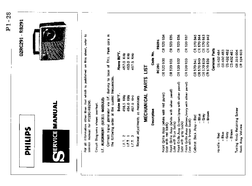 Leisuremate 02RC291 ; Philips Australia (ID = 1475309) Radio