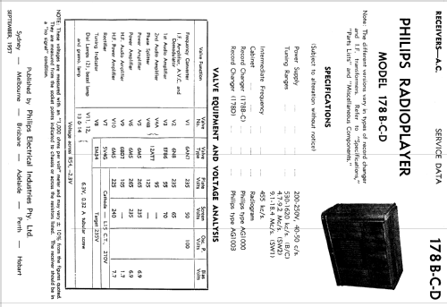 178C; Philips Australia (ID = 2176755) Radio