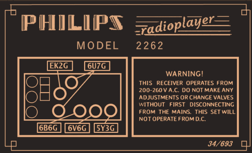 2262; Philips Australia (ID = 3019669) Radio