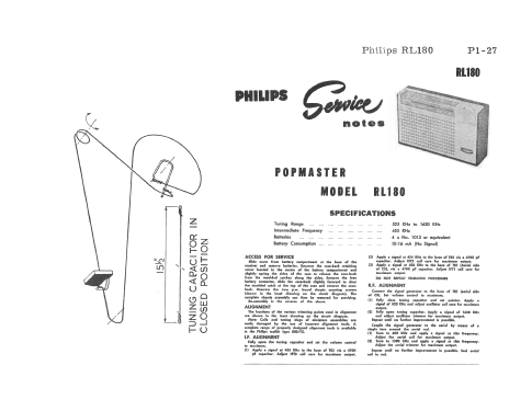 Popmaster RL180; Philips Australia (ID = 2747012) Radio