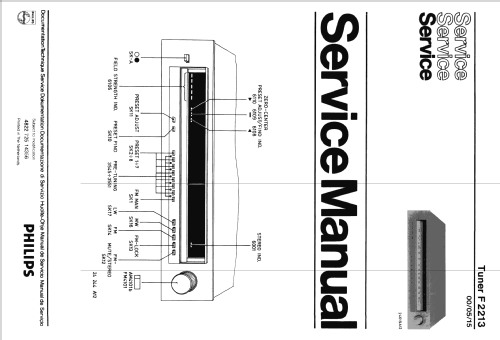 AM-FM Stereo Tuner F2213 /00 /05 /15; Philips Belgium (ID = 2092030) Radio