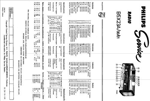 Bi-Ampli B5X23A /01; Philips Belgium (ID = 2398067) Radio