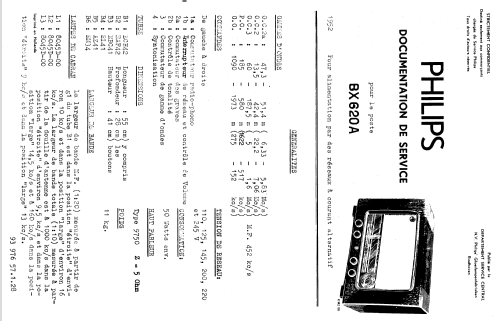 BX620A; Philips Belgium (ID = 2568006) Radio