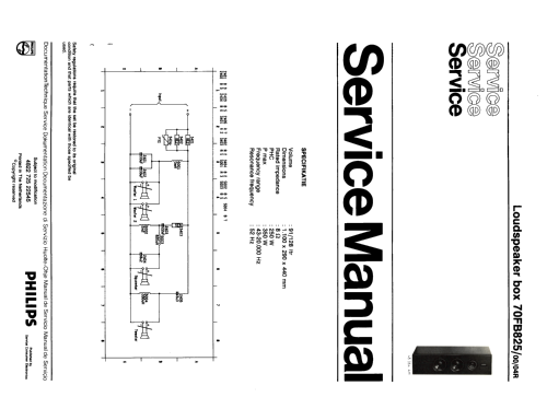 Loudspeaker Box FB825 70FB825 /00 /04R; Philips; Eindhoven (ID = 2584243) Speaker-P