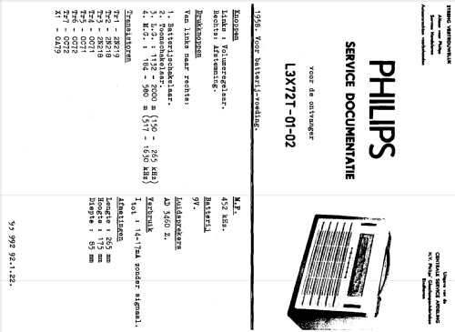 L3X72T /01 /10; Philips Belgium (ID = 2394604) Radio