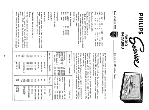 International AC/DC B4CA98U; Philips; India (ID = 2294195) Radio